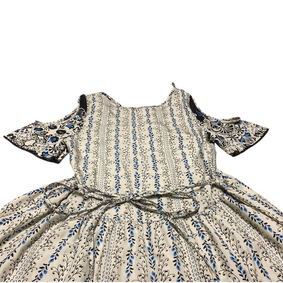 🌟SALE🌟Band of Gypsies Cold Shoulder Fit and Flare Boho Print Dress Size XS - Picture 15 of 16